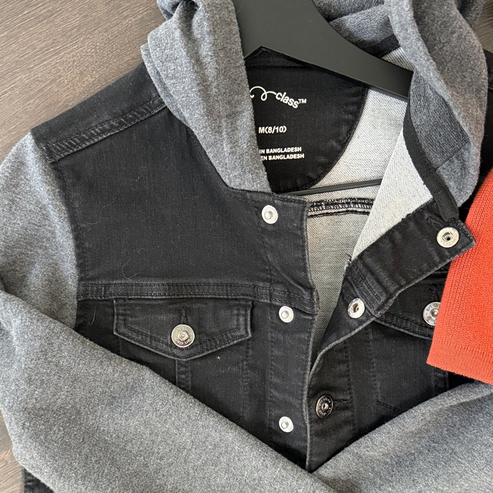 Harley-Davidson Kids Red-Orange Hooded Puffer Jacket - Picture 2 of 7